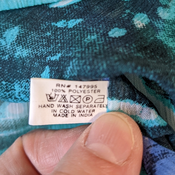 Embellished Blue Swim Suit Cover Up Knee Length New - Picture 5 of 8